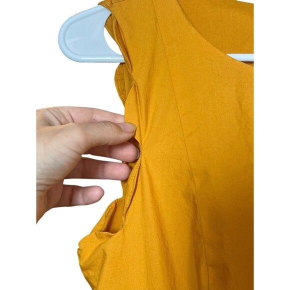 Boden Womens Yellow Sunflower Judith Poplin Sleeveless Fit &‎ Flare Dress size 4 - Picture 6 of 15